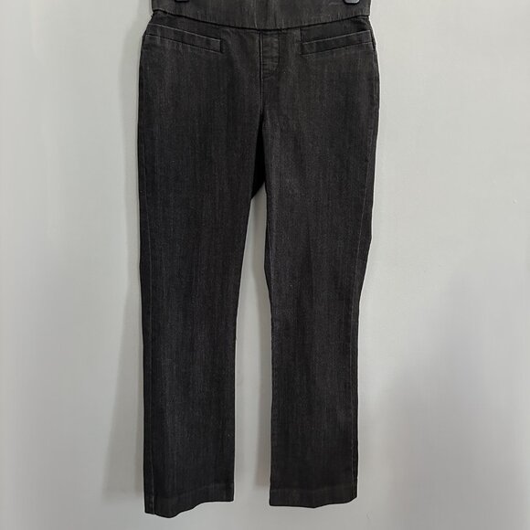 LEE Style Up Pull on Jeans Boot cut Black Size 4 Petite - Picture 2 of 7